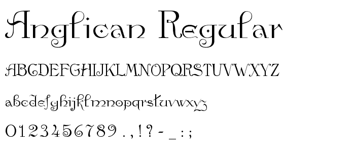 Anglican Regular font